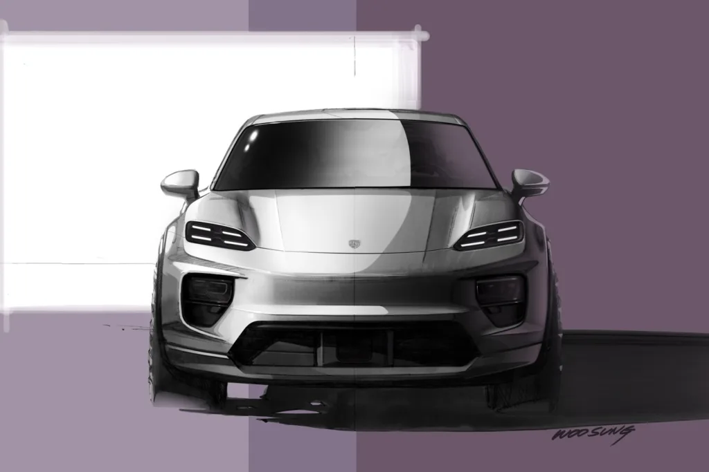 Boceto Porsche Macan EV