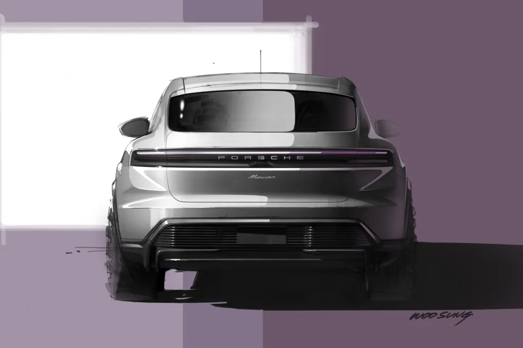 Boceto Porsche Macan EV